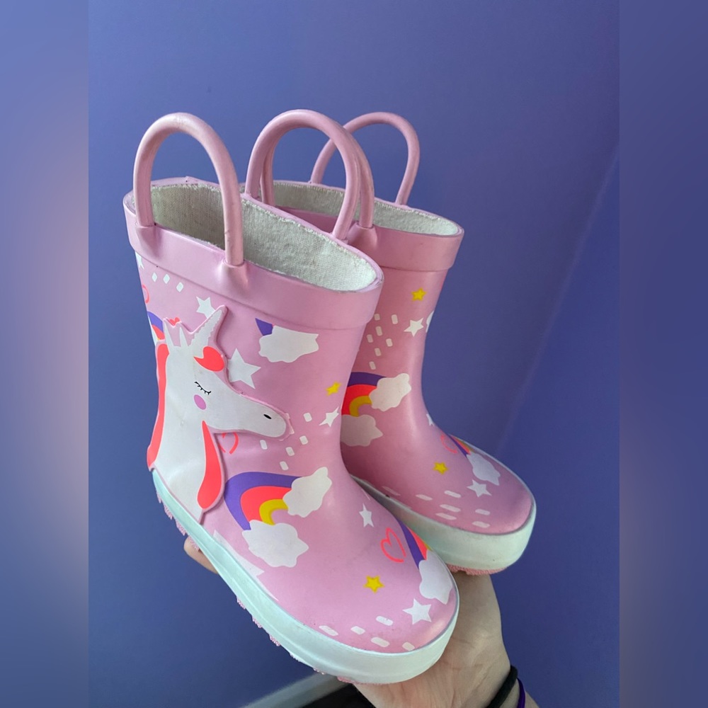 Little girl rubber boots